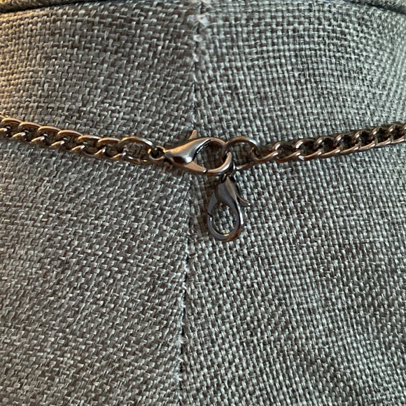 Vtg Black ‘Stone’ Statement Necklace - Picture 4 of 5